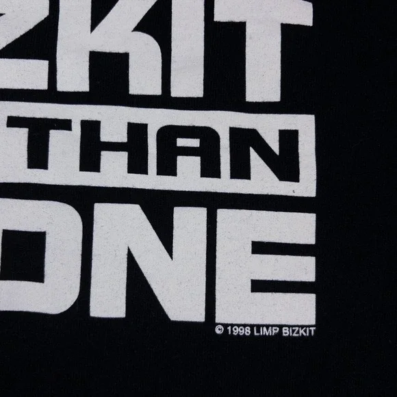 Giant Limp Bizkit T Shirt Mens Large Black Good 1998 Vintage Band Tee Y2K 90s - Picture 2 of 7